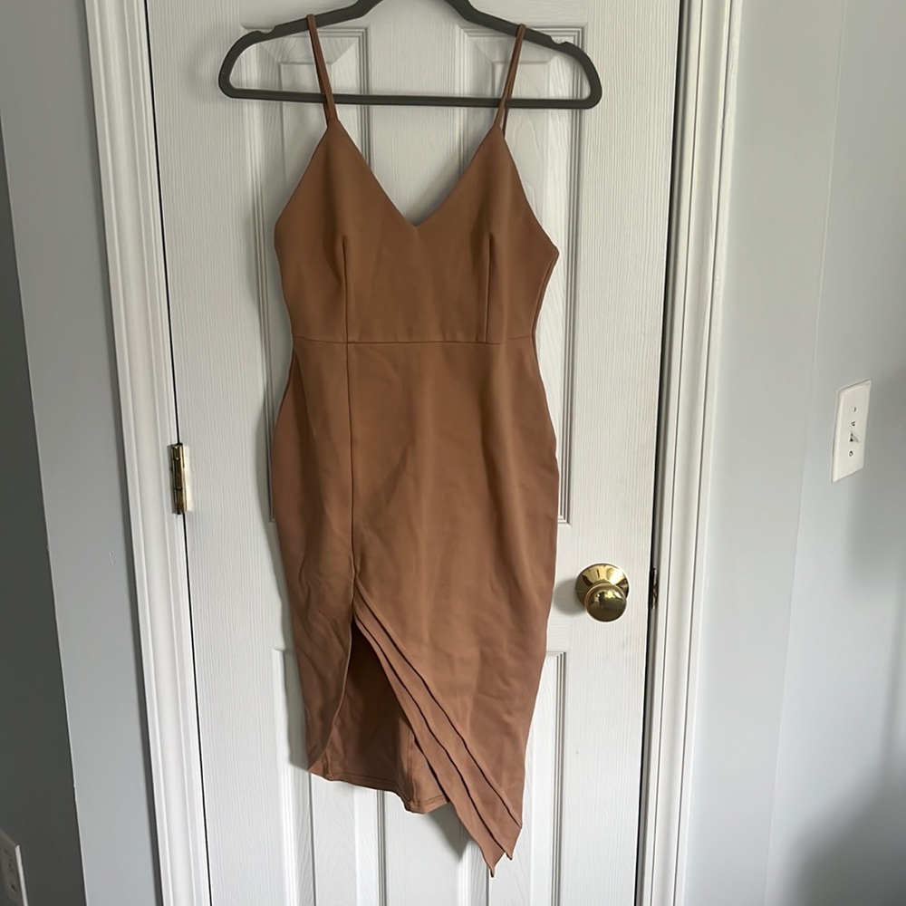 Body con high low formal dress